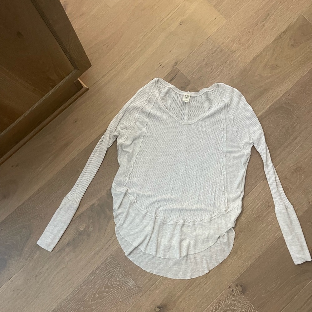Free People long sleeve tee oatmeal size small